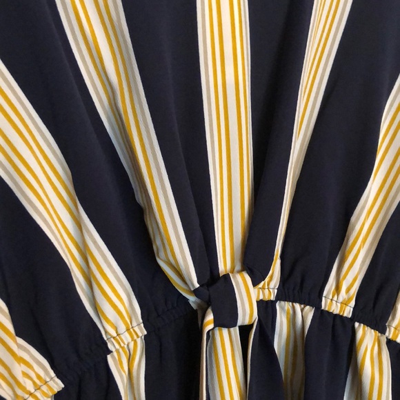 Yellow and Blue Striped Dress - Picture 2 of 4